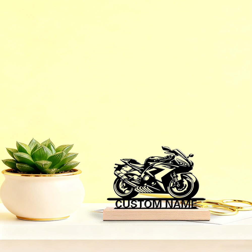 Letter S Art Craft - 1pc Abstract cool motorcycle Customizable Letter