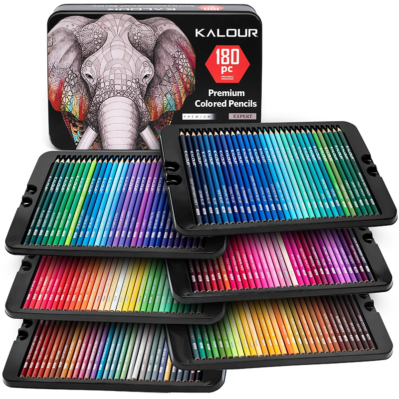Colored Pencil Professional - 180 Colors Professional Colored Pencils Set