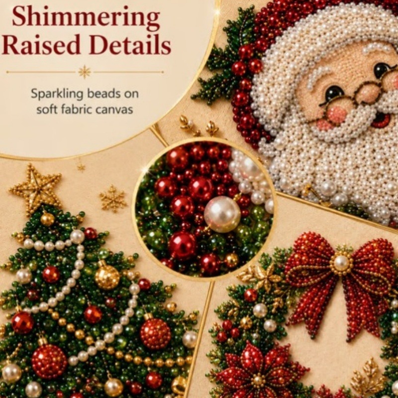 Art Craft Picture - 3D Christmas Pearl Rhinestone Painting Kit