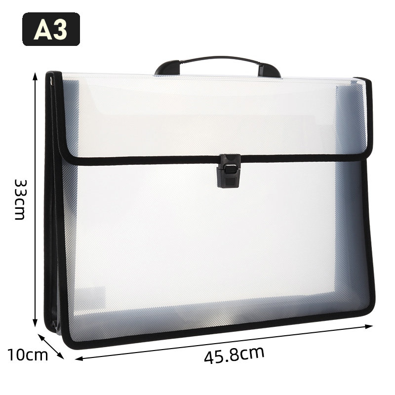 Art Portfolio Bag - Portable Transparent Plastic Bag A3 Art