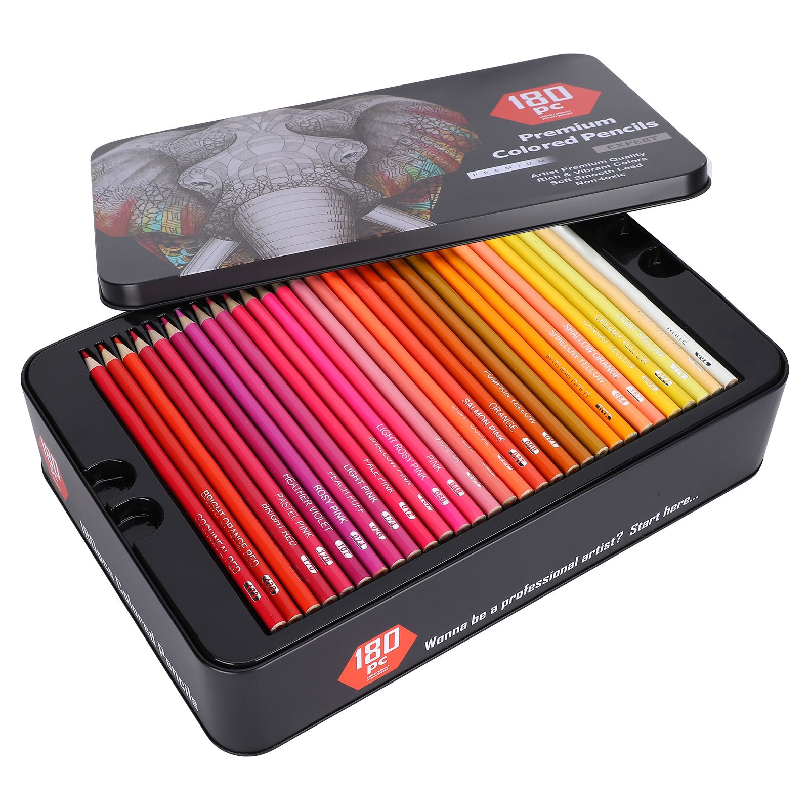 180pcs Color Pencils Set Profe - Colored Pencil Professional ulasan dan harga