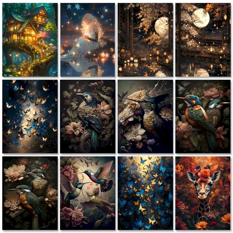 GATYZTORY Oil Painting By Numb - Art Craft Picture ulasan dan harga
