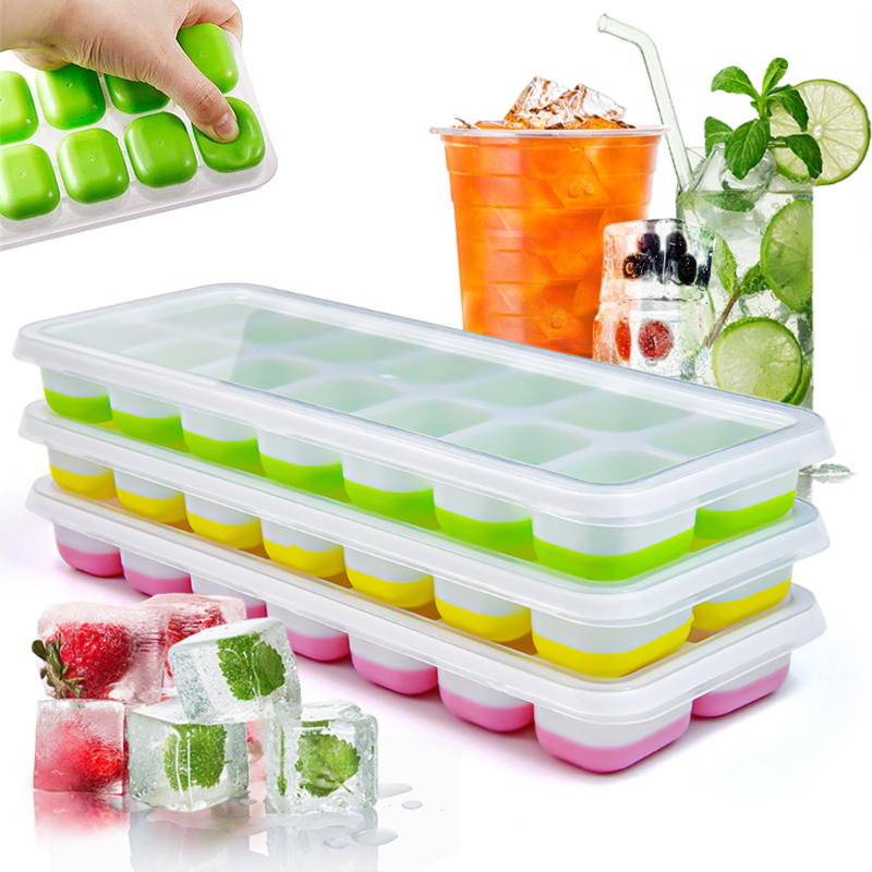 14 Grid Ice Cube Tray Silicone - Art Craft Ice Cream ulasan dan harga