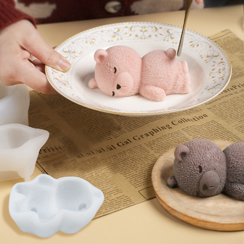 New Cute 3D Sleeping Bear Mous - Art Craft Ice Cream ulasan dan harga