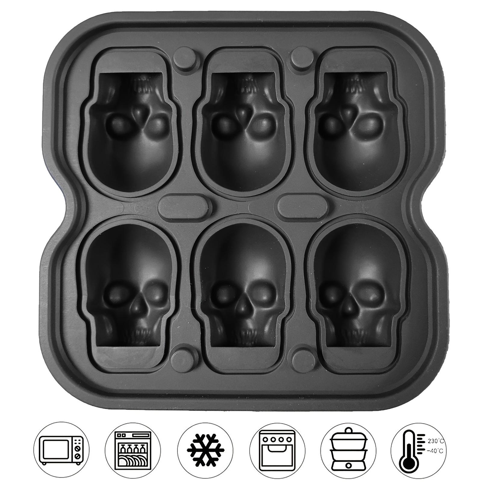 4-6 cells Skull Ice Ball Mold- - Art Craft Ice Cream ulasan dan harga