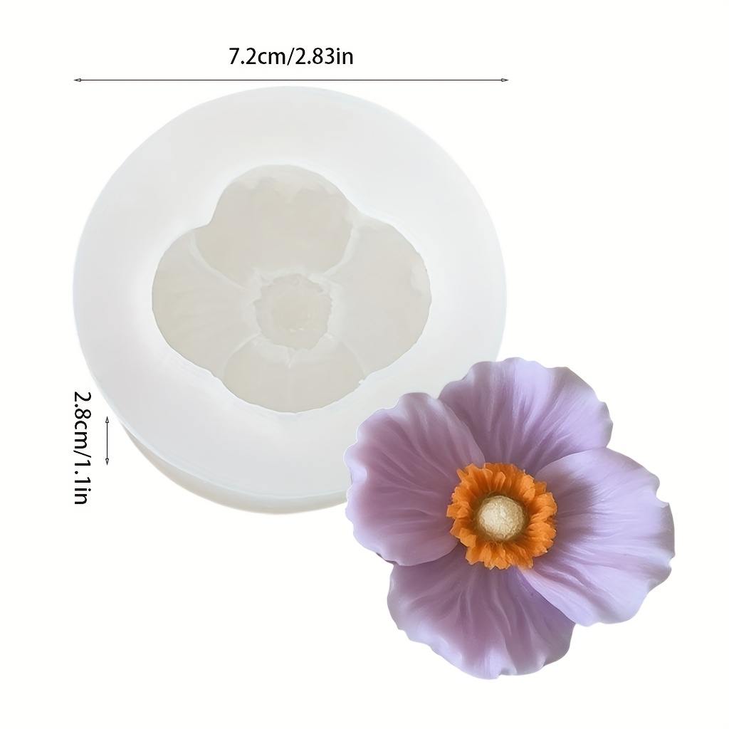 Flower Silicone Candle Mold, C - Art Craft Clay ulasan dan harga