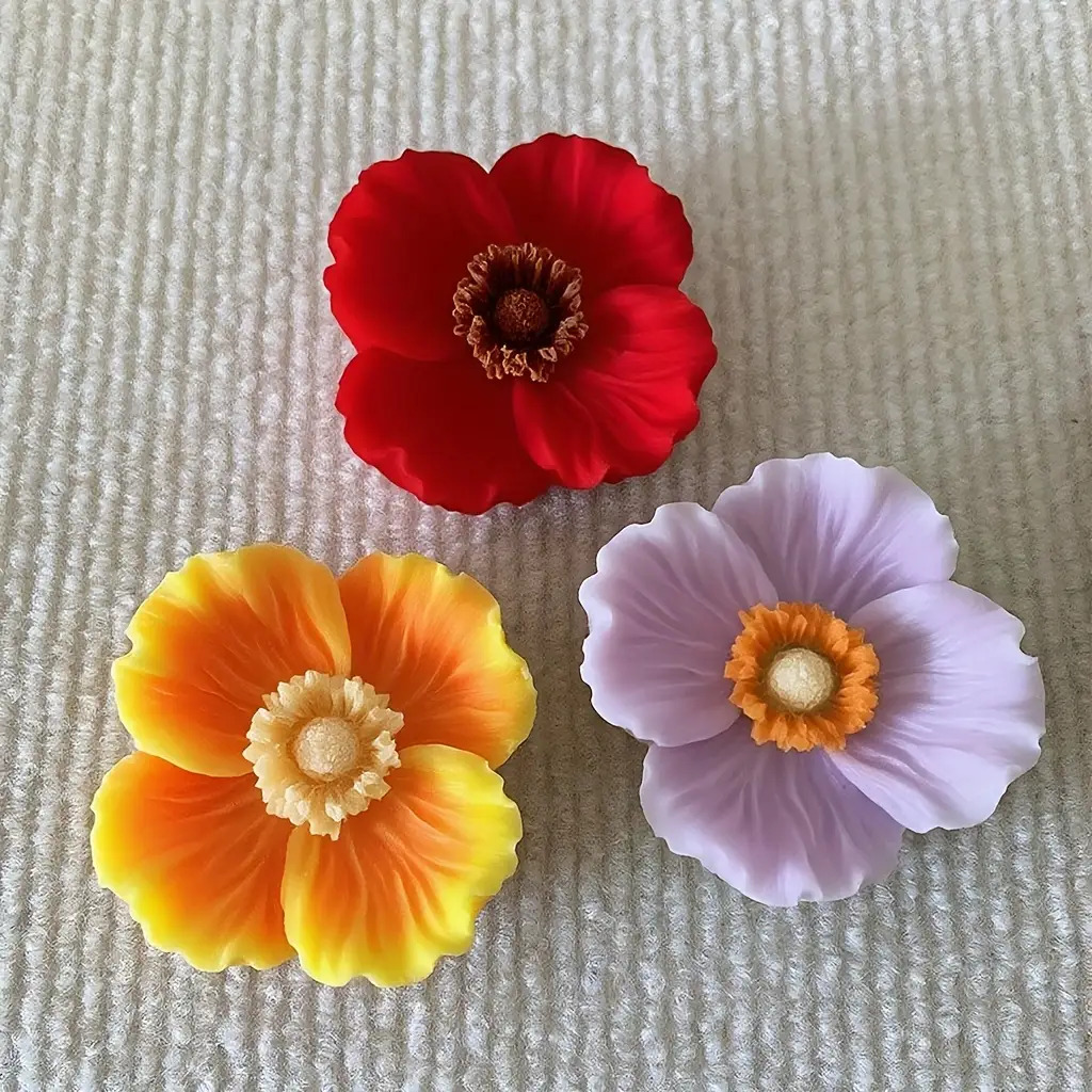 Flower Silicone Candle Mold, C - Art Craft Clay ulasan dan harga