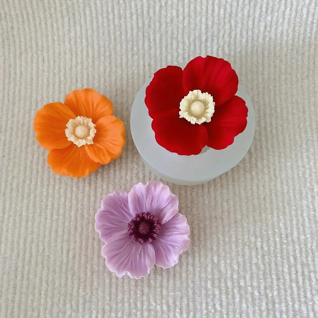 Flower Silicone Candle Mold, C - Art Craft Clay ulasan dan harga