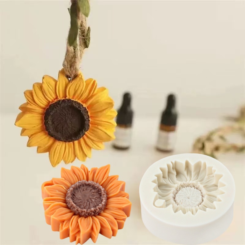 3D Sunflower Candle Mold Silic - Art Craft Picture ulasan dan harga