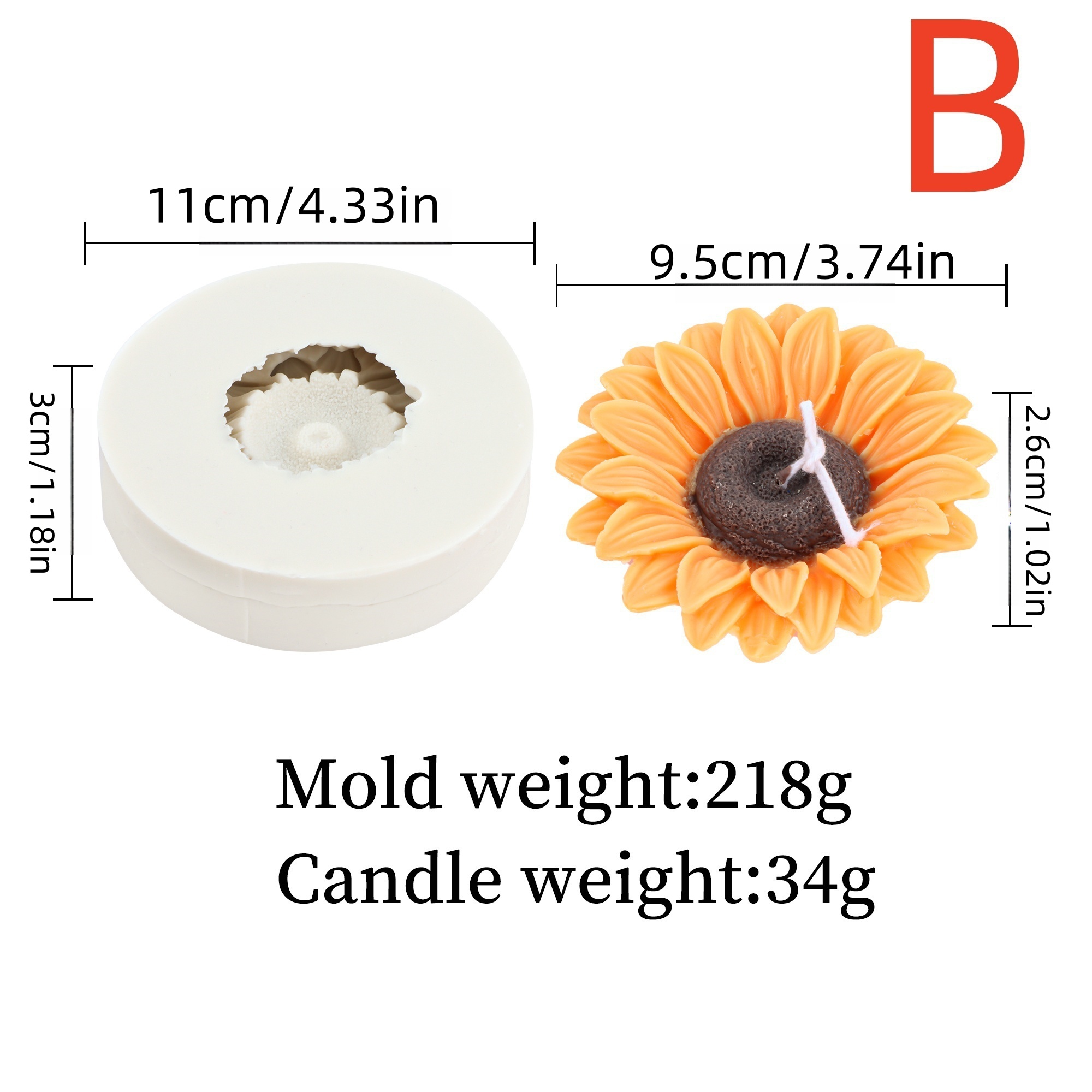 3D Sunflower Candle Mold Silic - Art Craft Picture ulasan dan harga