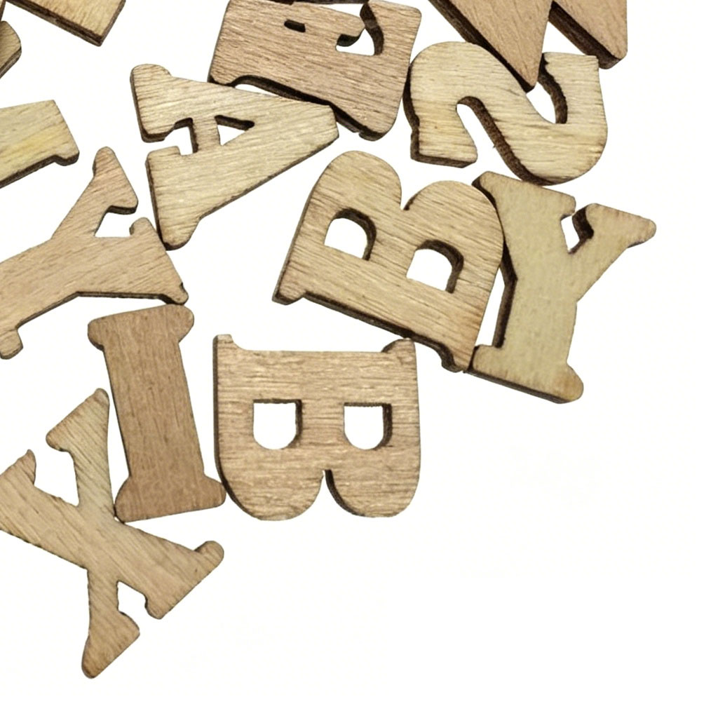 500PCS 15MM Mini Unfinished Wo - Art And Craft Letter Z ulasan dan harga