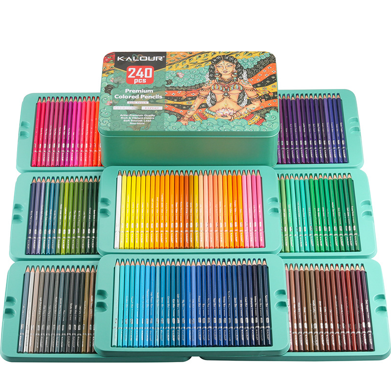 KALOUR 240 Color Luxury Iron B - Colored Pencil Professional ulasan dan harga