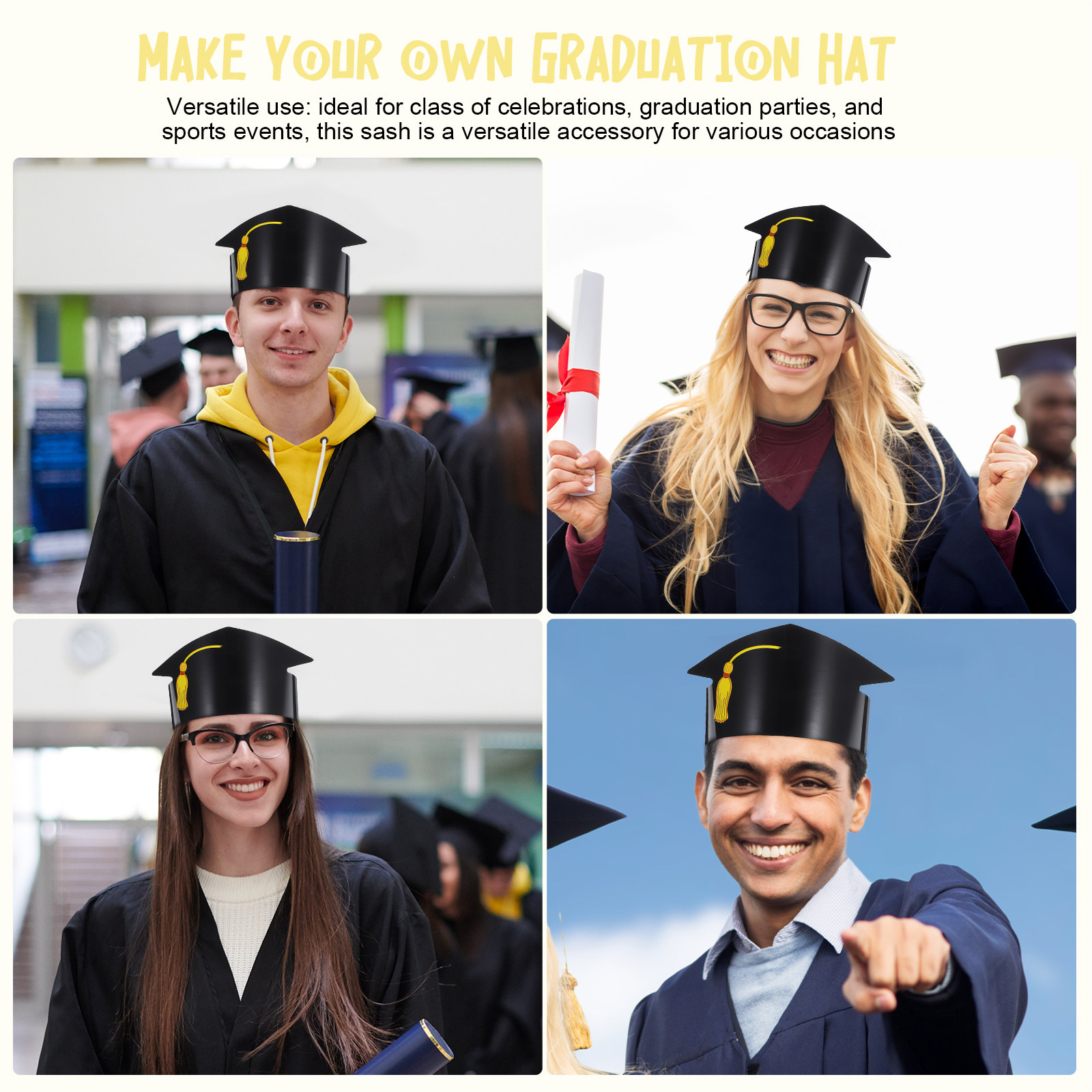 12Pcs Paper Graduation Caps DI - Art Craft Meaning ulasan dan harga
