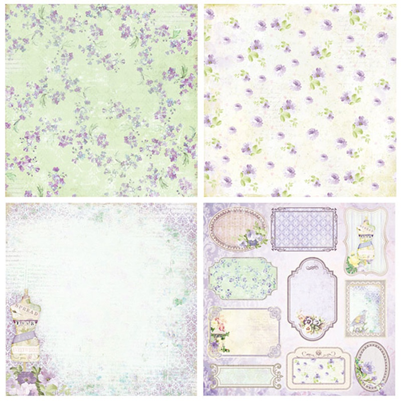 24 Sheets Light Purple Flower  - Art Craft Background ulasan dan harga