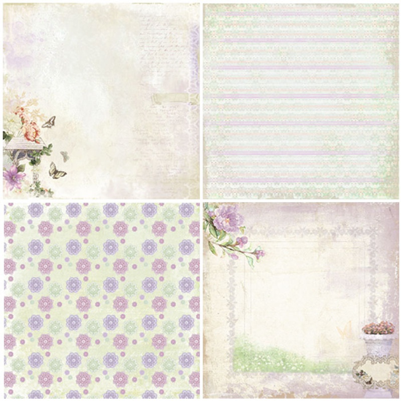 24 Sheets Light Purple Flower  - Art Craft Background ulasan dan harga