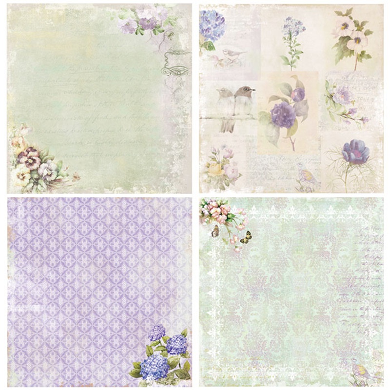 24 Sheets Light Purple Flower  - Art Craft Background ulasan dan harga