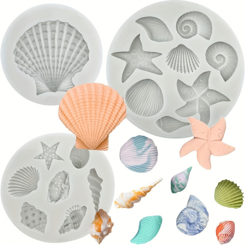 3pcs/set, Shell Mold Set, Irre - Art Craft Clay ulasan dan harga