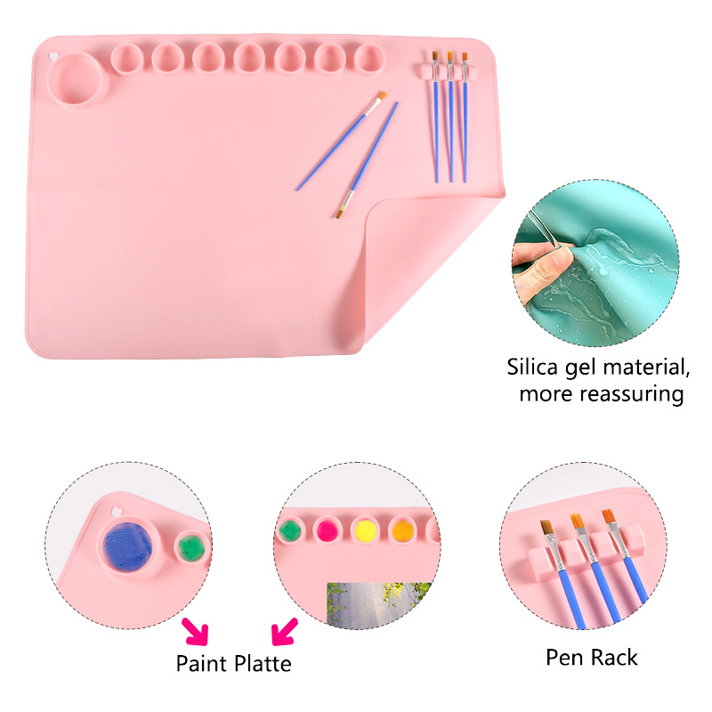 60X40cm Silicone Painting Mat  - Art Craft Clay ulasan dan harga