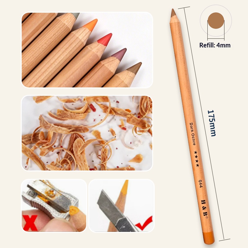 H&B 24-Color Chalk Pastel Port - Colored Pencil Professional ulasan dan harga