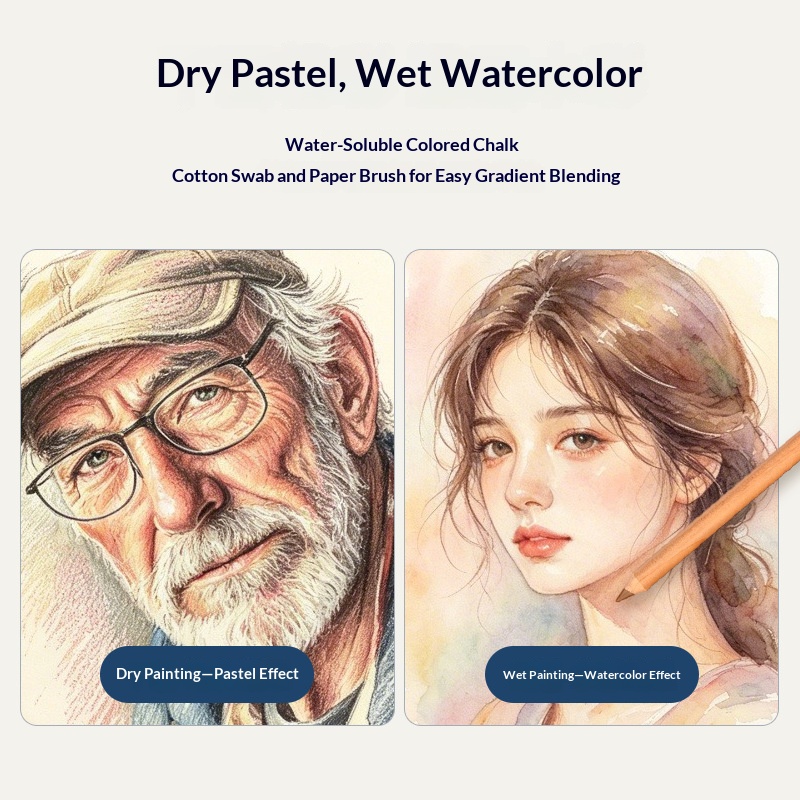 H&B 24-Color Chalk Pastel Port - Colored Pencil Professional ulasan dan harga