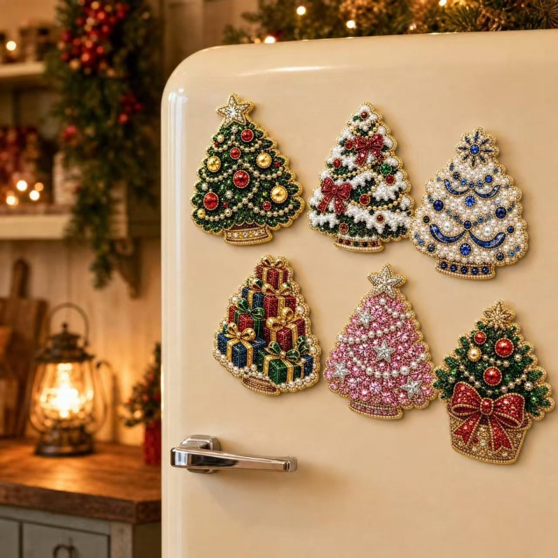 6PCS Christmas Diamond Art Mag - Art Craft Magnet ulasan dan harga