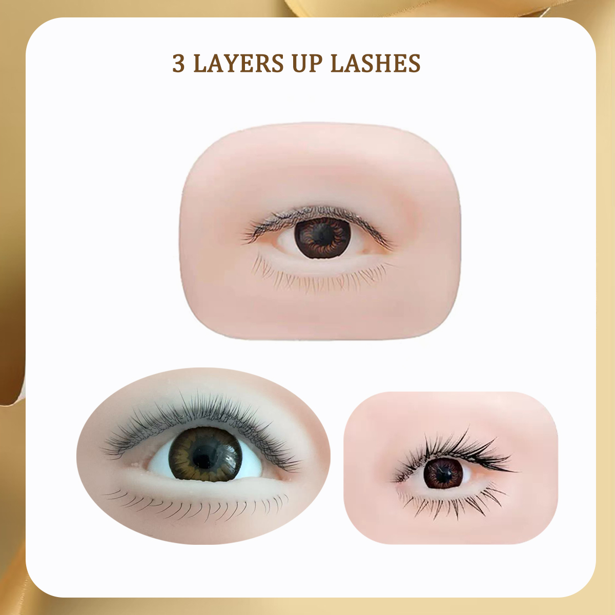 3D False Eyelash Mannequin Fla - Art Craft Eyes ulasan dan harga