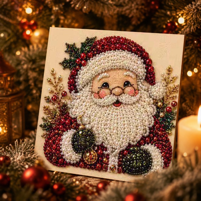 3D Christmas Pearl Rhinestone  - Art Craft Picture ulasan dan harga