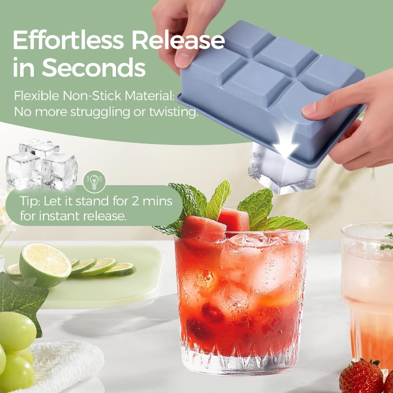 Silicone Ice Cube Tray Mold 6  - Art Craft Ice Cream ulasan dan harga