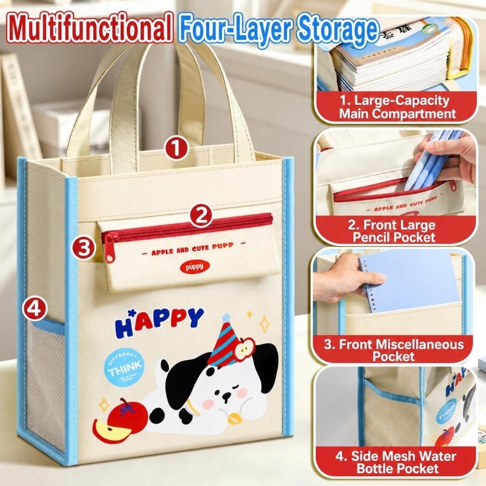 Cute Oxford School Tote Bag La - Art Portfolio Bag ulasan dan harga
