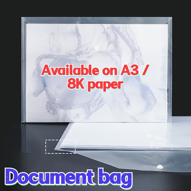 Thickened Transparent Button B - Art Portfolio Bag ulasan dan harga