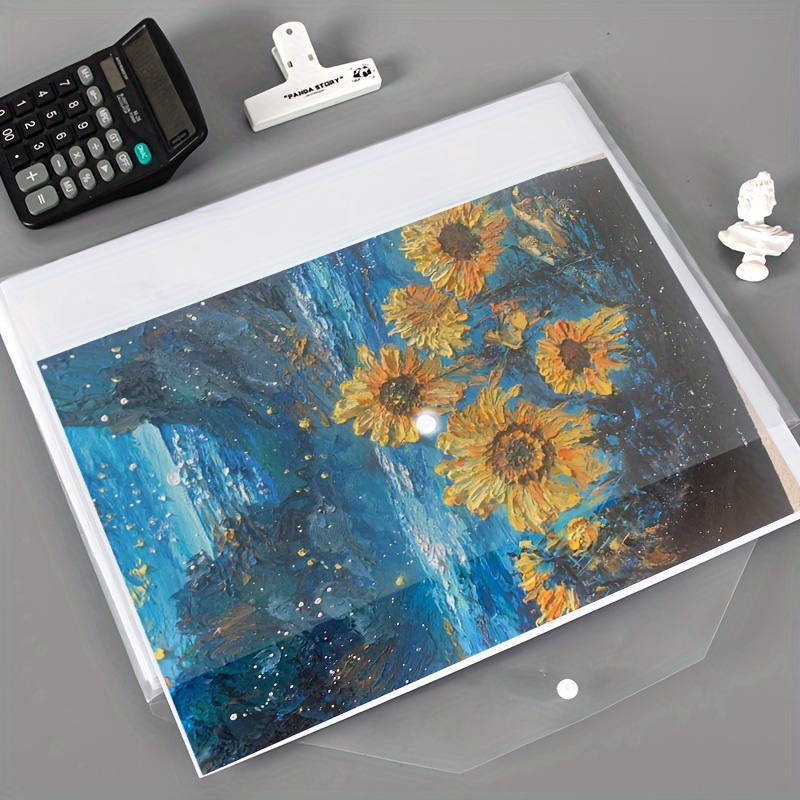 Thickened Transparent Button B - Art Portfolio Bag ulasan dan harga
