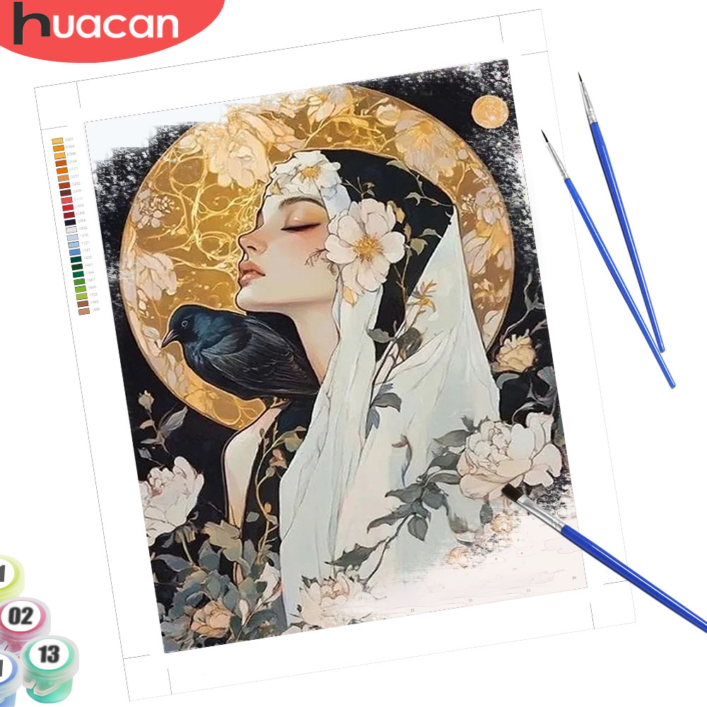 HUACAN Diy Oil Painting By Num - Art Craft Picture ulasan dan harga