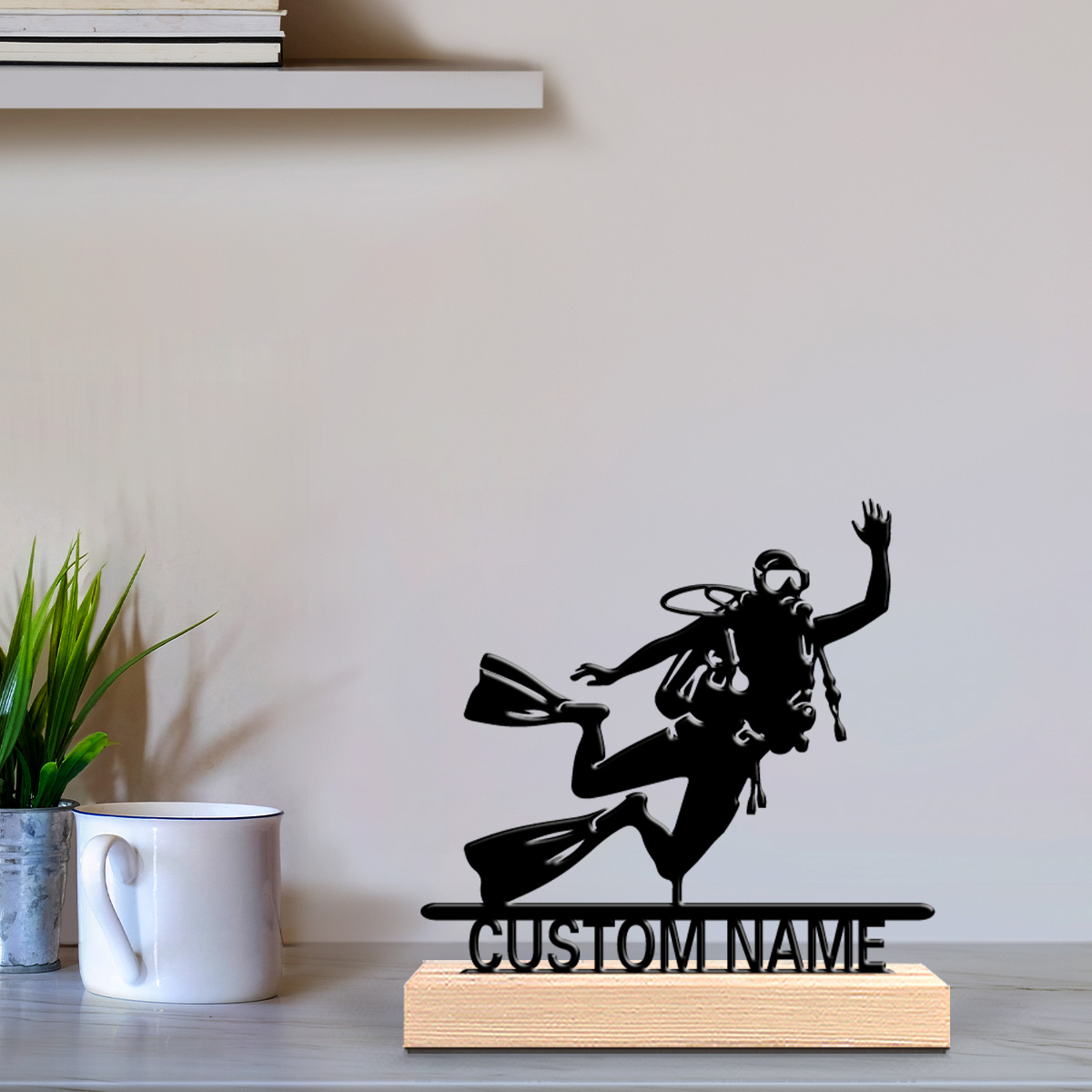 1pc Modern Diver Customizable  - Letter S Art Craft ulasan dan harga
