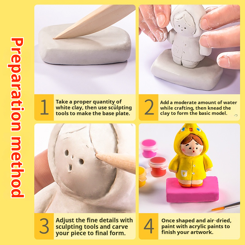 250g/500g/1000g Soft Free Baki - Art Craft Clay ulasan dan harga