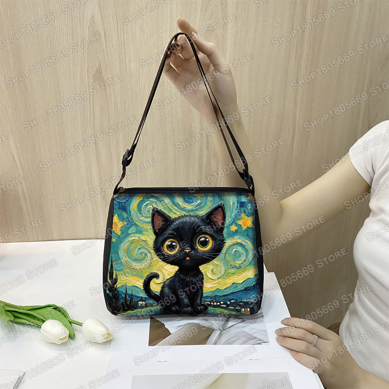Oil Painting Van Gogh Black Ca - Art Portfolio Bag ulasan dan harga